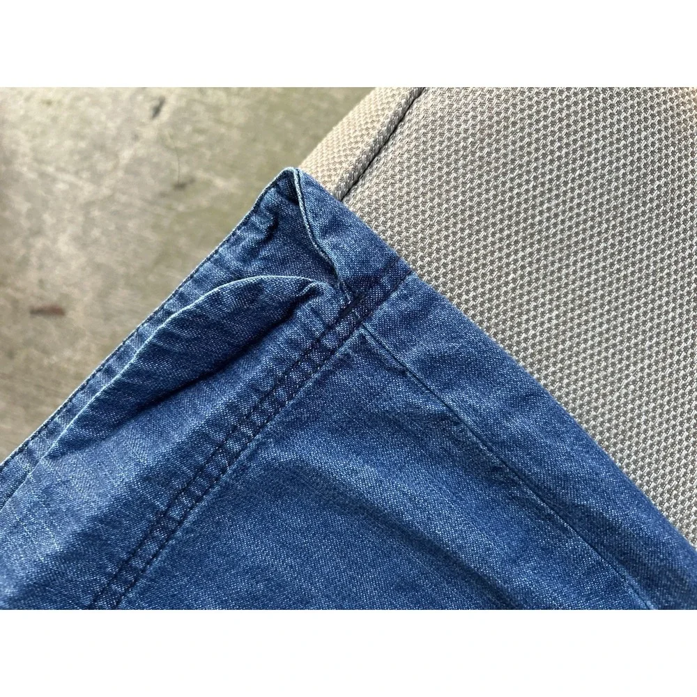 32 Degrees Mini Skort Dark Blue Chambray Drawstring Size XL Inner Shorts Pockets